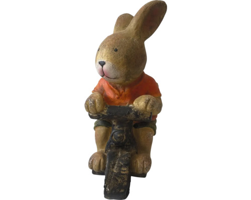 Dekorativní figurka zajíčka na motorce