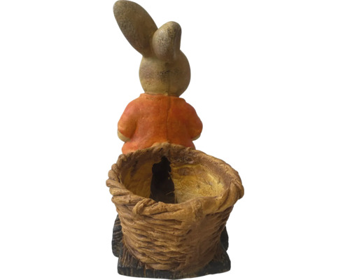 Dekorativní figurka zajíčka s košíkem do interiéru