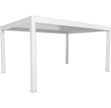 Bílá hliníková pergola s lamelovou střechou do zahrady