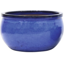 Modrý keramický květináč