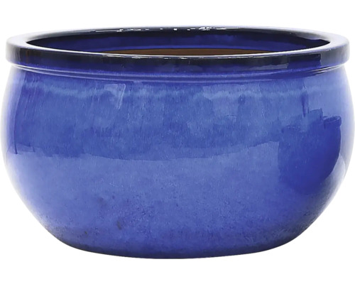 Modrý keramický květináč