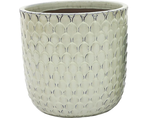 Keramický květináč se vzorem šupin