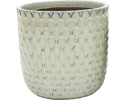 Keramický květináč se vzorem šupin