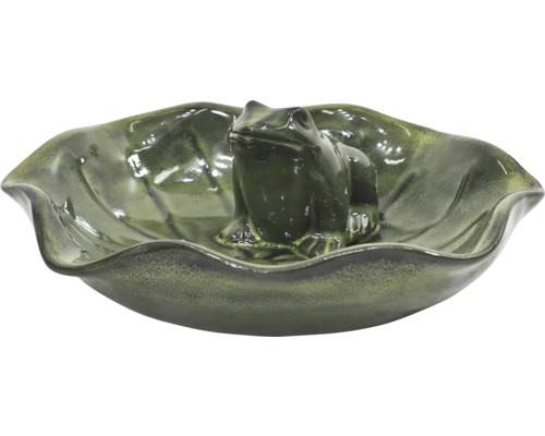 Dekorativní žabka ve tvaru listu pro zahradní jezírko