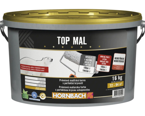 Kbelík s barvou s logem Hornbach pro vnitřní použití