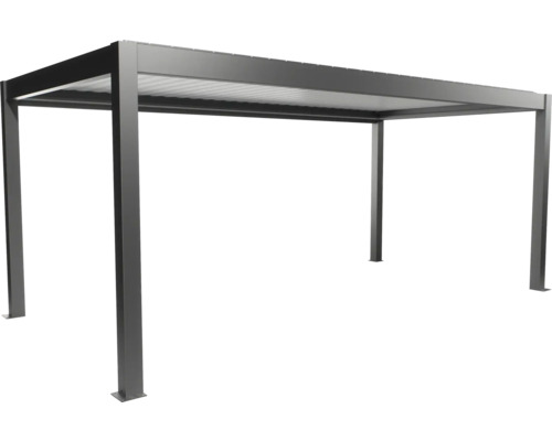 Volně stojící pergola se stabilními sloupky a střechou