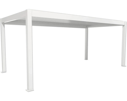 Bílá volně stojící pergola pro venkovní použití