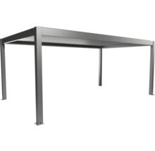 Volně stojící šedé zastřešení terasy z hliníku