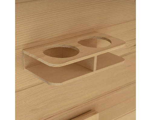 Dřevěný držák na nápoje pro montáž na stěnu