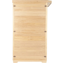 Dřevěná sauna s vodorovným dřevěným obložením