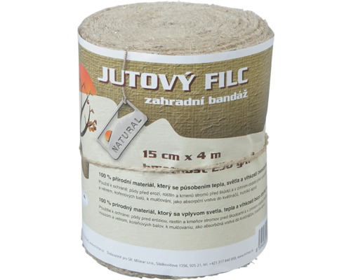 Jutová plst zahradní bandáž, role 15 cm x 4 m