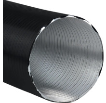 Ohebné hliníkové potrubí s černým pláštěm