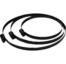 Tři kovové hadicové spony