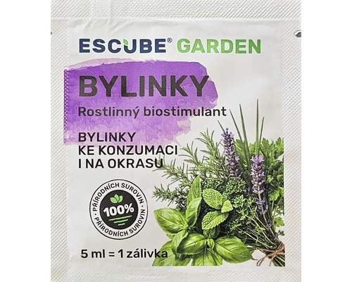 Balení rostlinného biostimulantu Escube Garden bylinky