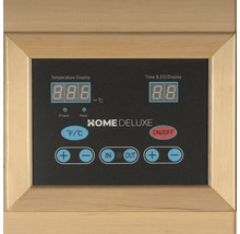 Ovládací panel sauny Home Deluxe s ukazatelem teploty, ukazatelem času a ovládacími prvky