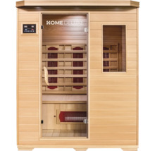 Home Deluxe sauna ze dřeva s ovládacím prvkem a skleněnými dveřmi