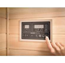Ovládací panel sauny Home Deluxe s digitálním displejem a různými ovládacími prvky