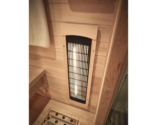 Detail sauny s infračerveným zářičem