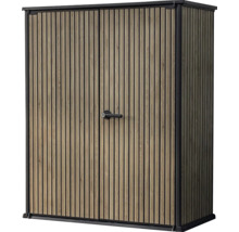 Zahradní skříň se dvěma dveřmi a rukojetí