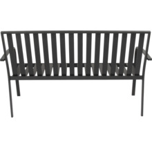 Kovová zahradní lavice s područkami a opěradlem