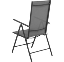 Skládací zahradní židle z kovu a textilie