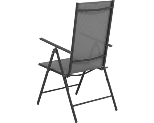 Skládací zahradní židle z kovu a textilie