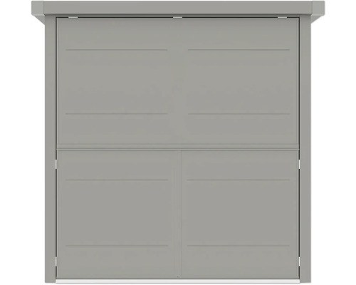 Šedé posuvné dveře s vodorovnými ozdobnými liniemi