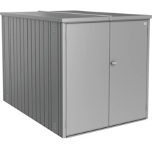 Kovová skříň na nářadí s dvoukřídlými dveřmi pro venkovní použití