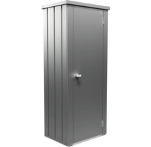 Kovový zahradní domek s dveřmi a rukojetí