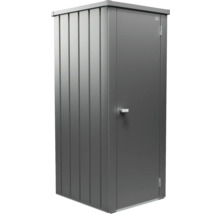 Kovová zahradní skříň s dveřmi a rukojetí
