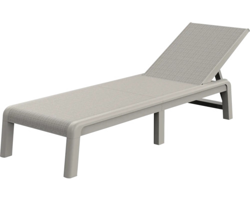 Zahradní lehátko Atlas 29 x 58 x 187,5 cm šedé Venkovní lehátko s nastavitelným opěradlem
