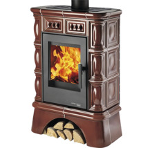 Krbová kamna s prostorem na dřevo a skleněným oknem