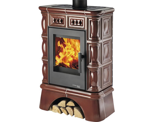 Krbová kamna s prostorem na dřevo a skleněným oknem