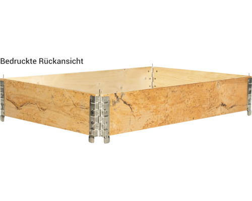 Dřevěný postelový box s kovovými rohy