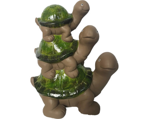 Dekorativní zahradní figurka: tři želvy naskládané na sobě