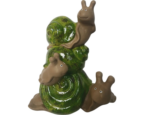 Dekorativní zahradní figurka: Tři šneci naskládaní na sobě