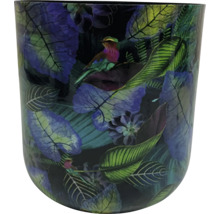 Dekorativní květináč s motivem listů a ptáků