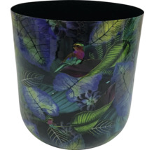 Květináč se vzorem ptáka a listů