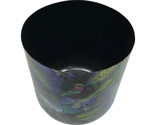 Květináč s motivem ptáka a listů