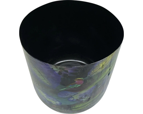 Květináč s motivem ptáků a rostlin