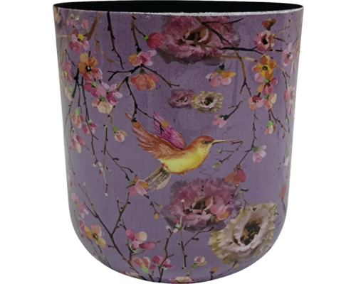 Dekorativní nádoba s květinovým a ptačím vzorem