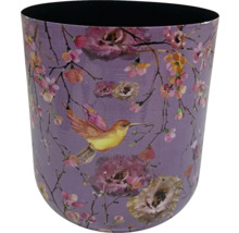 Květináč s motivem ptáka a květin