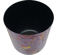 Květináč s motivem ptáků a květin