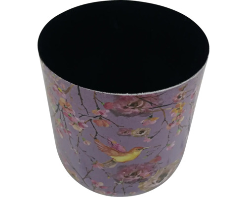 Odpadkový koš s motivem ptáků a květin