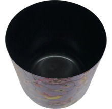 Květináč s motivem ptáka a květin