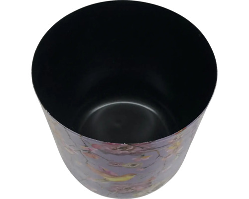 Květináč s motivem ptáka a květin