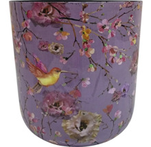 Květináč s kolibříkem a květinovým vzorem