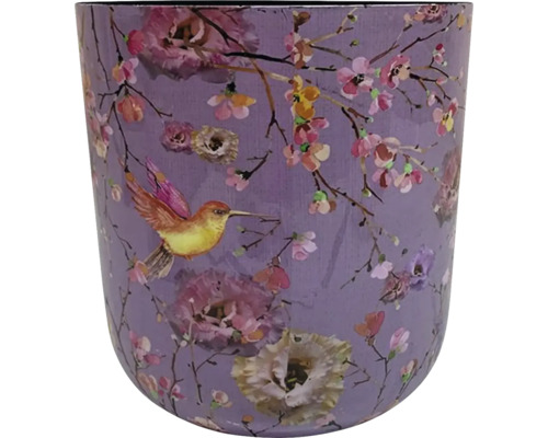 Květináč s kolibříkem a květinovým vzorem