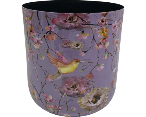 Dekorativní odpadkový koš s květinovým a ptačím motivem do koupelny