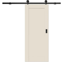 Posuvné dveře s černou posuvnou lištou